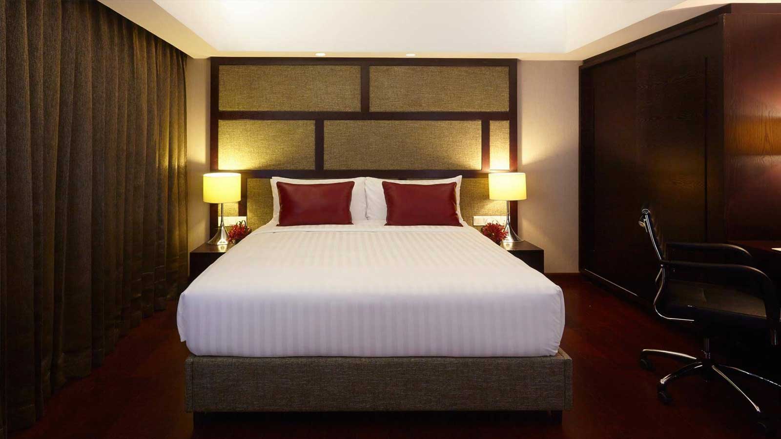 เตียงคิงไซส์ - ห้องสวีท เทอร์เรซ 1 ห้องนอน - โรงแรม อมารี ธากา บังคลาเทศ