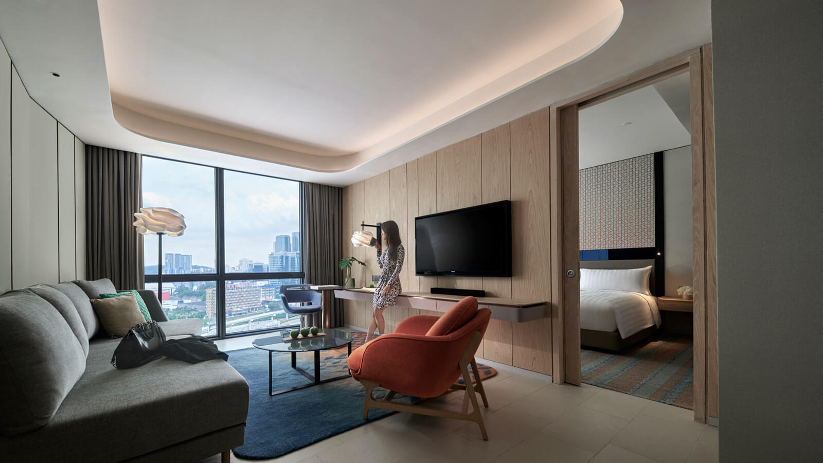 Club One Bedroom Suite Living Area Lifestyle - Amari Kuala Lumpur