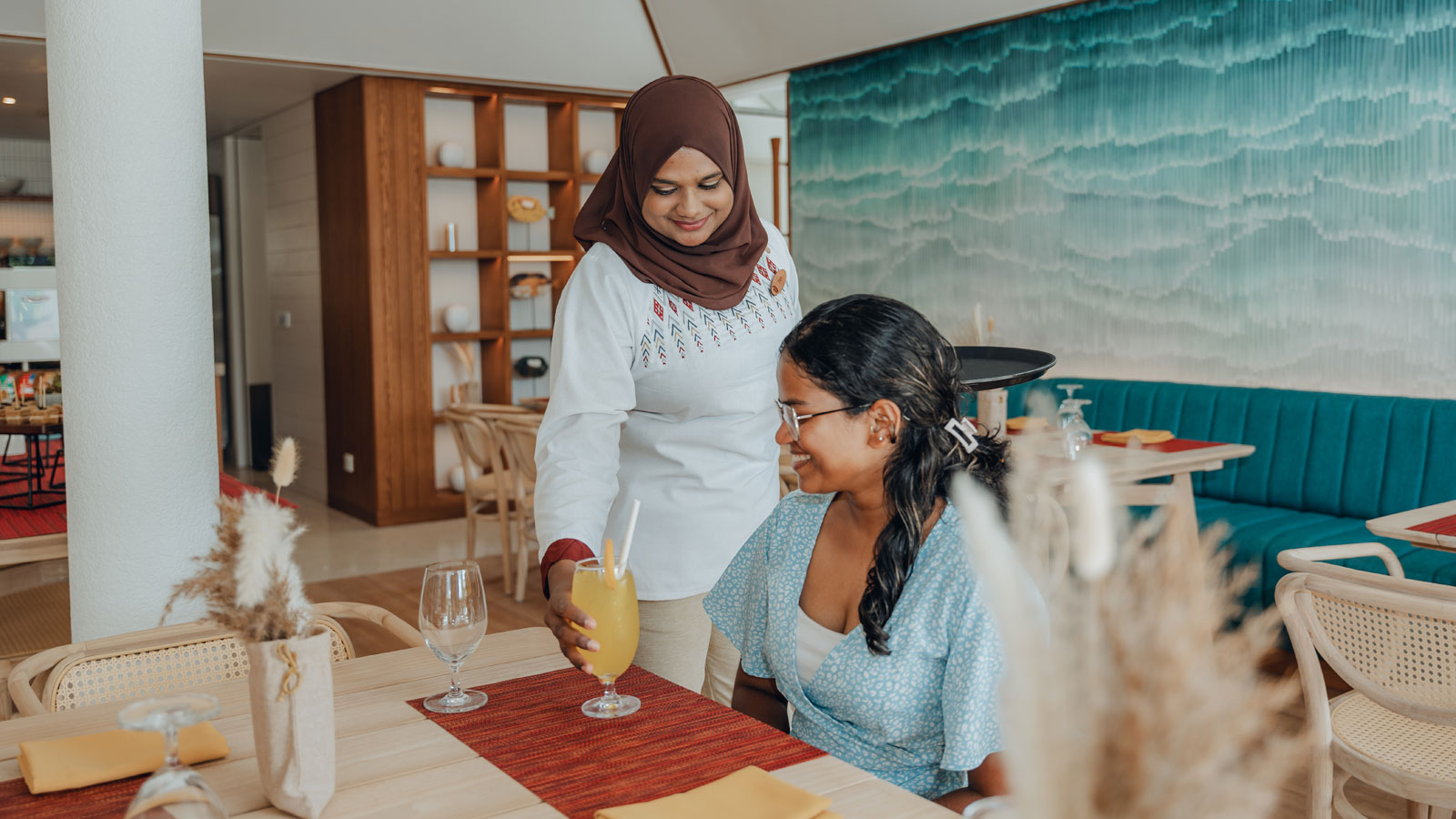 The Village Cafe service - Amari Raaya Maldives